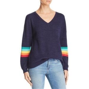 Honey Punch Rainbow Sleeve Pullover Sweater
